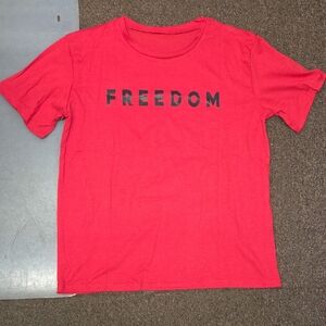 Red T-Shirt with Freedom Print